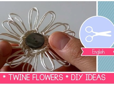DIY FLOWER LOOM -TWINE FLOWERS Tutorial by Fantasvale (Super EASY!)
