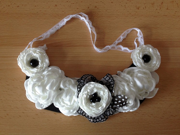 DIY: How to make a Fabric Flower Bib Necklace - Sustainable Patch