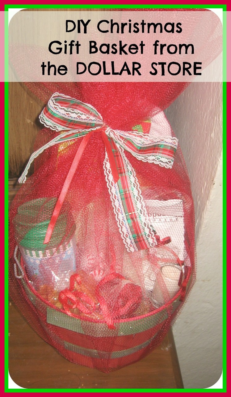 DIY: How to make Christmas Gift Basket from the DOLLAR STORE.Easy DIY Christmas Gifts