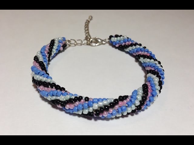 DIY Spiral Crochet Bracelet with Beads