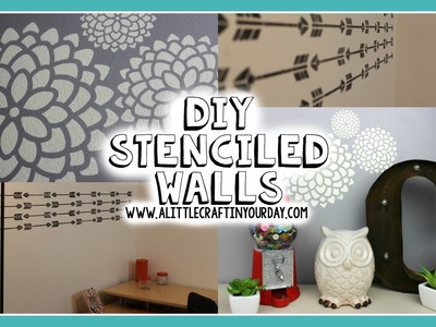 DIY Stenciled Wall | Easy DIY & Teen Room Decor