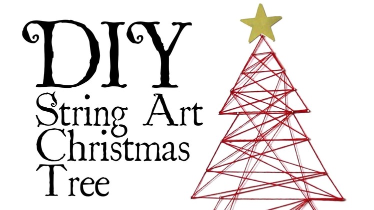 DIY String Art Xmas Tree - Broke for the Holidays
