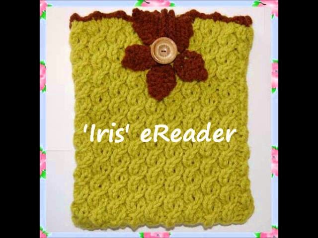 EReader Cosy Holder Bag Case to fit IPAD Cable Lace Edging Knitting Pattern