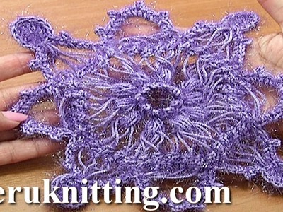 Hairpin Crochet Snowflake Ornament Tutorial 7 Part 1 of 2 Hairpin Square Motif