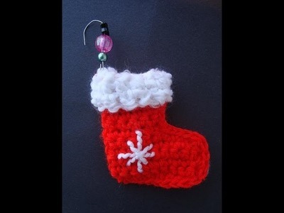HOW TO CROCHET A MINI STOCKING ORNAMENT