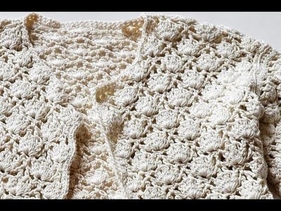 How to Crochet * Offset Shell Stitch for Baby Jacket * Crochet Stitch