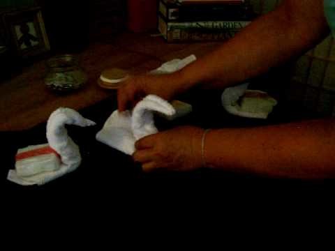 How to make a Swan Origami Washcloth