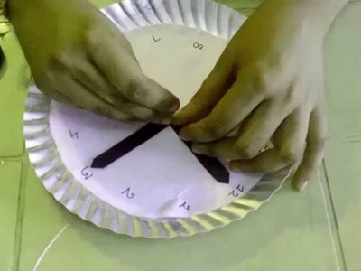 How to make an simple paper plate clocks for Kids--Easy