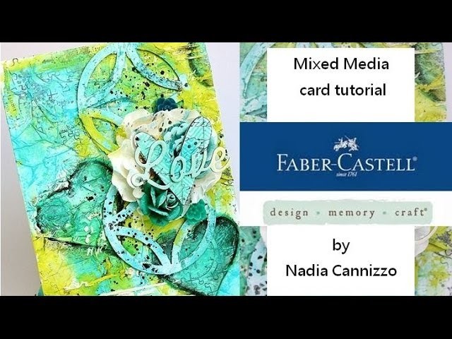 Mixed Media Card for Faber Castell Design Memory Craft Guest Design Team