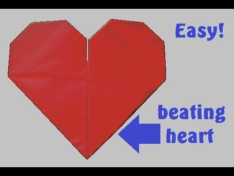 Origami Beating Heart ( Mother's Day ). (Full HD)