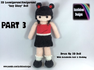 Rainbow Loom Loomigurumi Izzy Bizzy Dress Up Doll Part 3 - hook only (loomless)