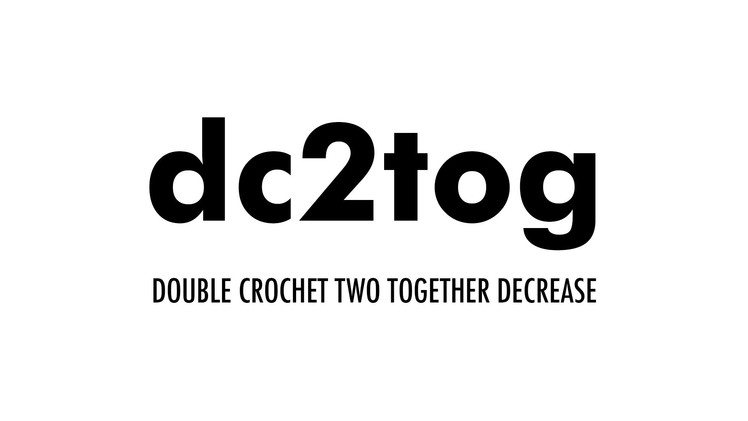 The Double Crochet Two Together (dc2tog) :: Crochet Abbreviation #34 :: Left Handed