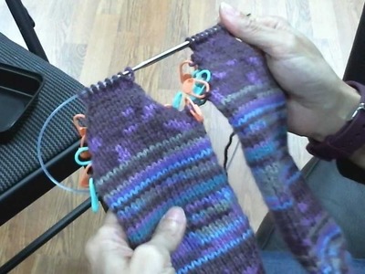 Toe-Up Socks on Circular Knitting Needles - Turning the Heel Continued (Part 4 of 5)