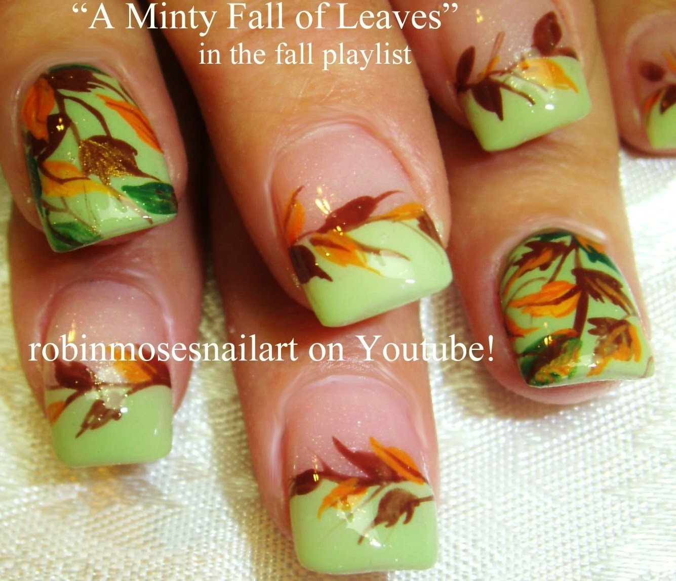 2 Nail Art Tutorials Diy Easy Fall Leaves Design