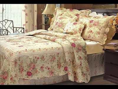 Chic Shabby Romantic Rose Bedding Quilt Set Queen ; shabby chic comforter