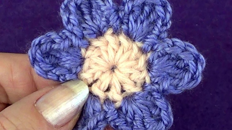 Crochet a Simple Two Color Flower - DIY Crafts - Guidecentral