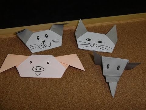 Daily Origami:  269 - Animal Finger Puppets