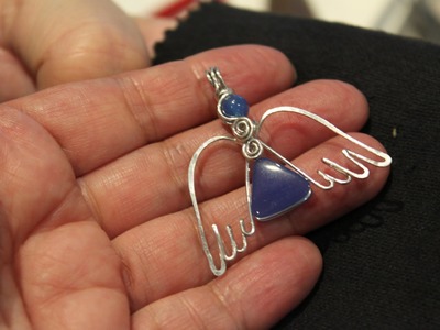 {DIY} Angel Pendant - How to make a silver wire wrapped Gemstone Angel Pendant