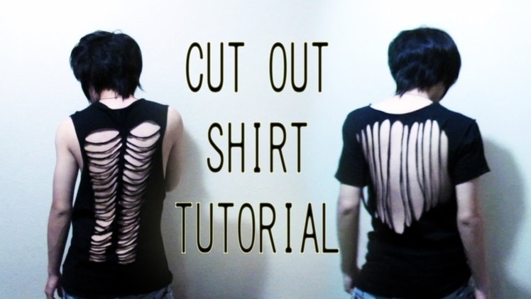 DIY Cut out shirt tutorial (Back to School)