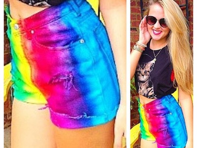 DIY: Rainbow Shorts| CHEAP & SIMPLE