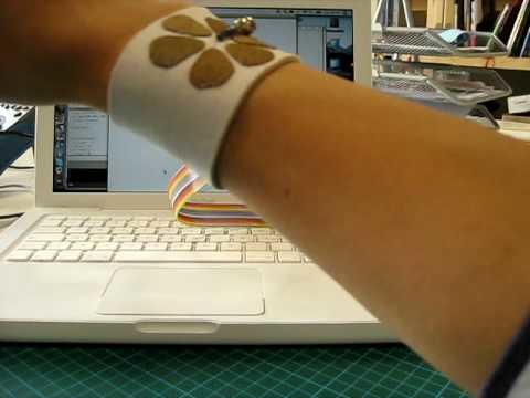 Fabric and Bead Tilt Sensing Bracelet
