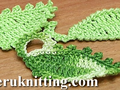 How To Crochet Leaf Oval Shape Tutorial 12