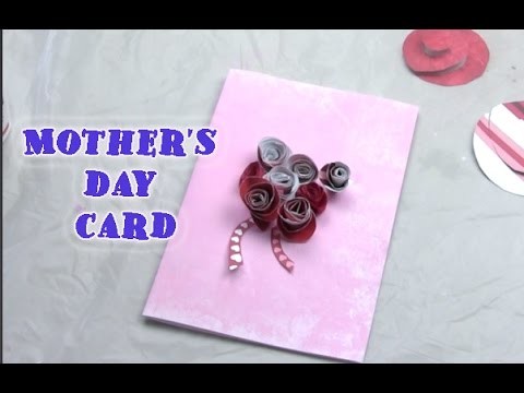 How to make 3d flower card Mother's Day cards for kids with flowers greeting cards making tutorials