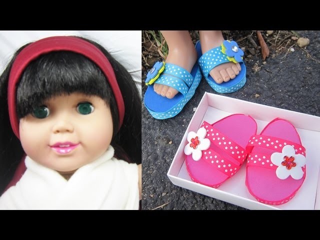 Make flipflops for your 18 inch dolls like American Girl - Doll Crafts