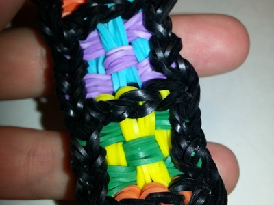 ONE Loom Checkerboard Bracelet Tutorial by feelinspiffy (Rainbow Loom)
