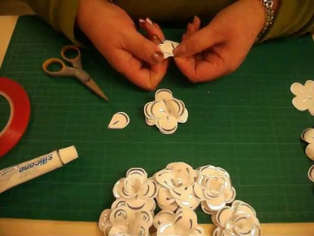Paper flowers tutorial with Die cut petals from Buzz craft