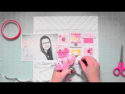 Scrapbooking Tutorial: Dear Lizzy layering with ribbon with WIlna Furstenberg