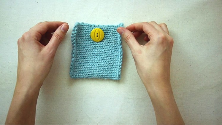 Sewing A Button To Hand Knits