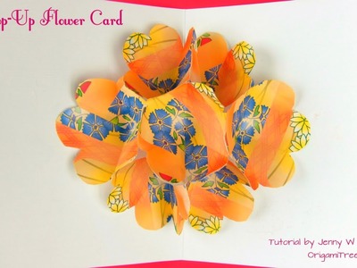Summer Crafts - Step-by-Step EASY FLOWER POP UP CARD - Paper Crafts - Paper Flowers