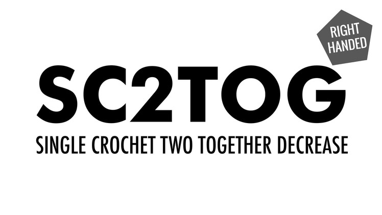 The Single Crochet Two Together Decrease (sc2tog) :: Crochet Decrease :: Right Handed