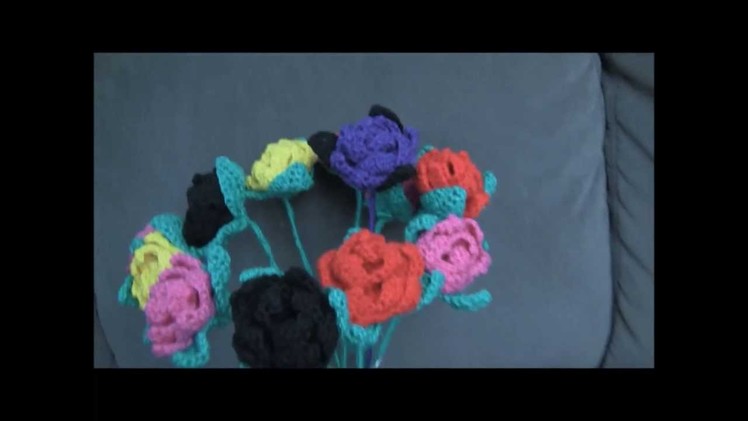 Attach A Stem To A Crochet Flower
