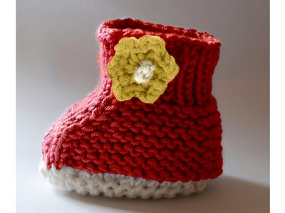 Baby Booties Knitting Pattern With Full Video Guide 0-12 Months
