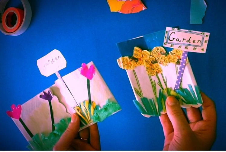 Children's ME Book Making Craft, Kindergarten Arts Activity (Garden. Spring)