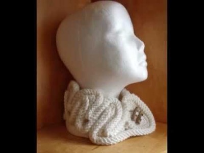 Crochet&knit twisted neckwarmer