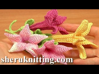 Crochet Bell Flower Tutorial 71 Part 2 of 2 Free Crochet Flower Patterns