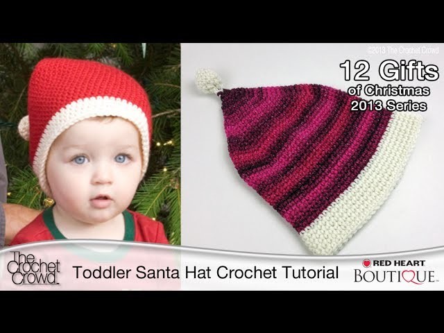 Crochet Toddler Santa Hat