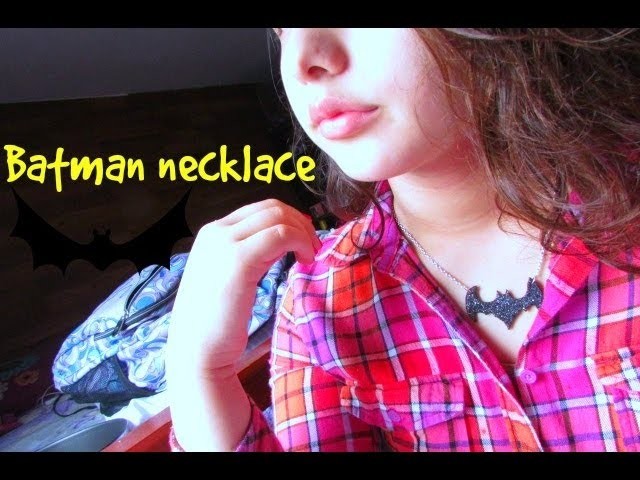 ❤DIY. Batman clay necklace. Collar de batman. arcilla polimerica❤