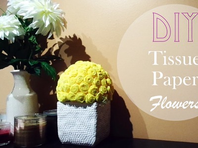 DIY Tissue Paper Flowers : Simple Room Decor