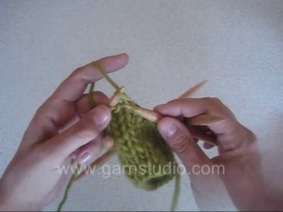 DROPS Knitting Tutorial: How to work garter sts on double pointed neeldes