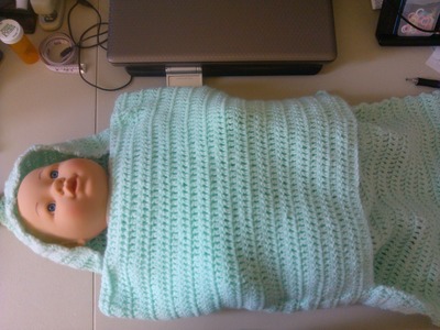 Easy Crochet baby swaddler style blanket