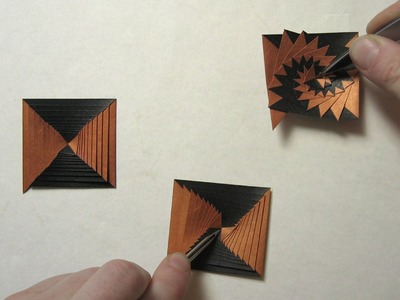 First Origami Fold in 2014: Single Strip Square Curlicue (Assia Brill)