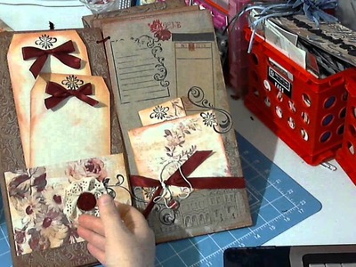 Handmade Wedding Guest Book RED Beautiful by scrapbookgiggles mini album