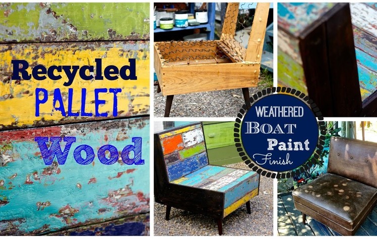 How to build a pallet wood chair, and  paint weathered wood finish.