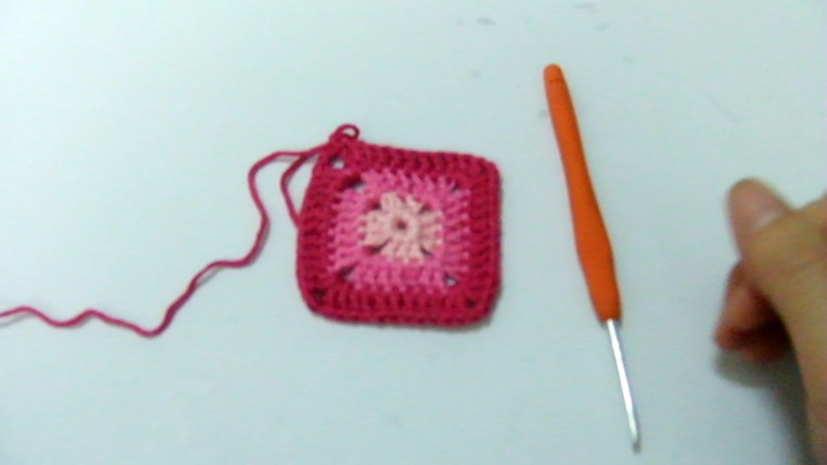 How to crochet a solid granny square-Crochet for beginner step by step