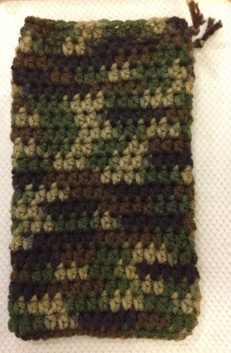How to Crochet an easy Camo Phone Case for A Galaxy Note 3 | Video Tutorial