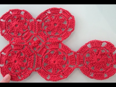 How To Crochet Octagon Flower Motif And Join As You Go Tutorial (How To Double Treble Crochet)